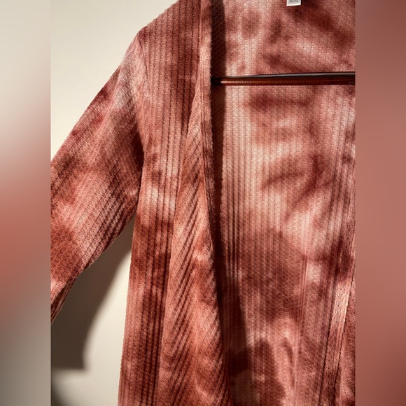 Warehouse One Light/Dark Dusty Rose Open Cardigan Size XL - Picture 6 of 8